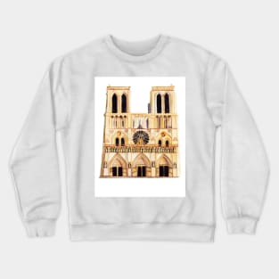 Watercolor - Notre Dame de Paris Crewneck Sweatshirt